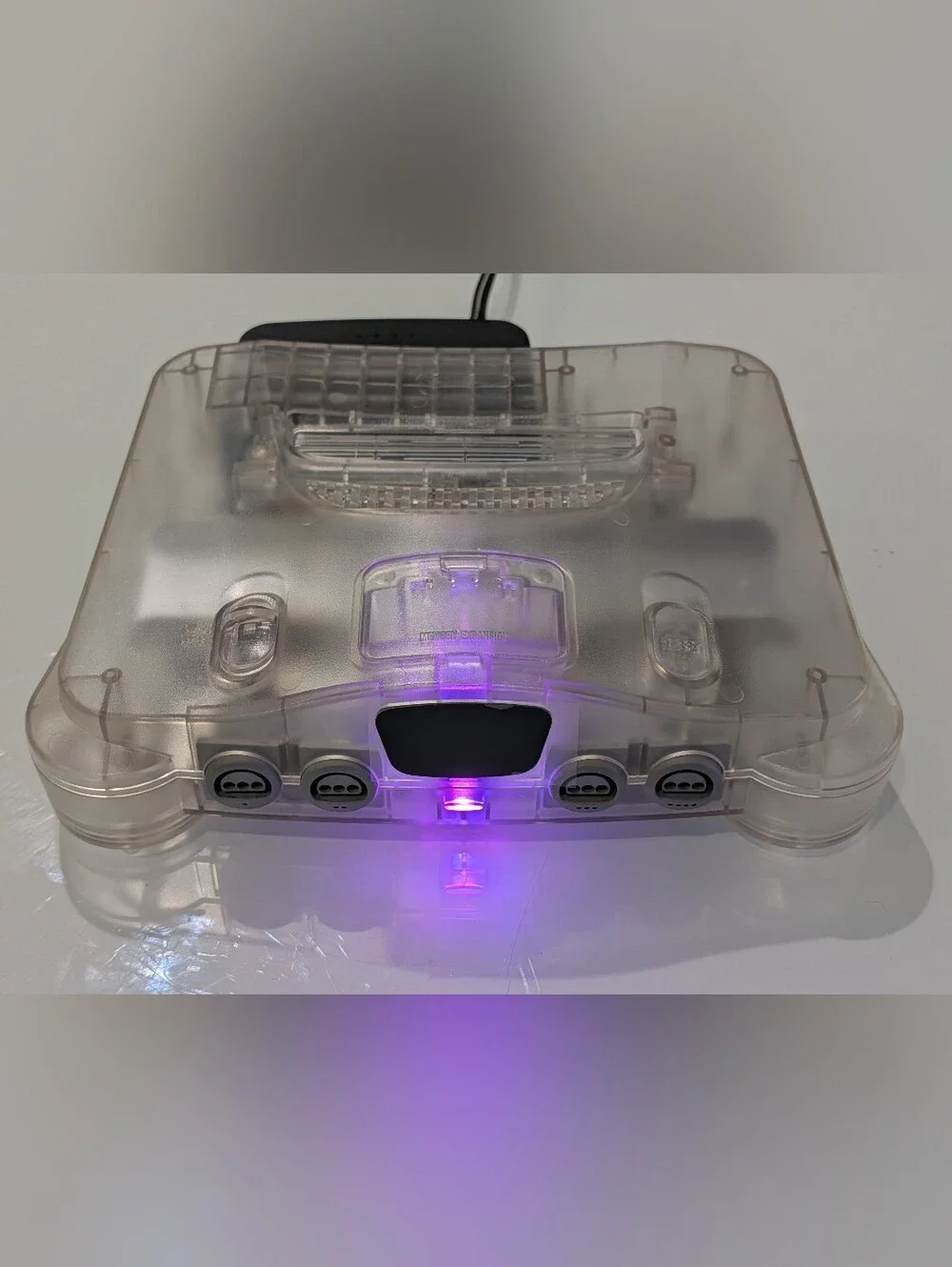Clear Transparent Nintendo 64 N64 Videogame Console (NUS-001) with Jumper Pak